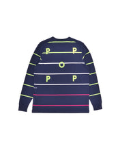 Load image into Gallery viewer, POP STRIPED LONGSLEEVE T-SHIRT - NAVY
