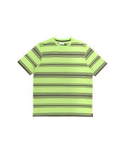 Load image into Gallery viewer, POP STRIPED LOGO T-SHIRT - JADE LIME
