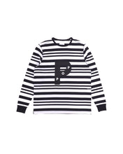 Load image into Gallery viewer, POP BIG P STRIPED LONGSLEEVE T SHIRT- BLACK/WHITE
