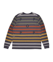 Load image into Gallery viewer, STRIPED LOGO LONGSLEEVE T-SHIRT - CHARCOAL
