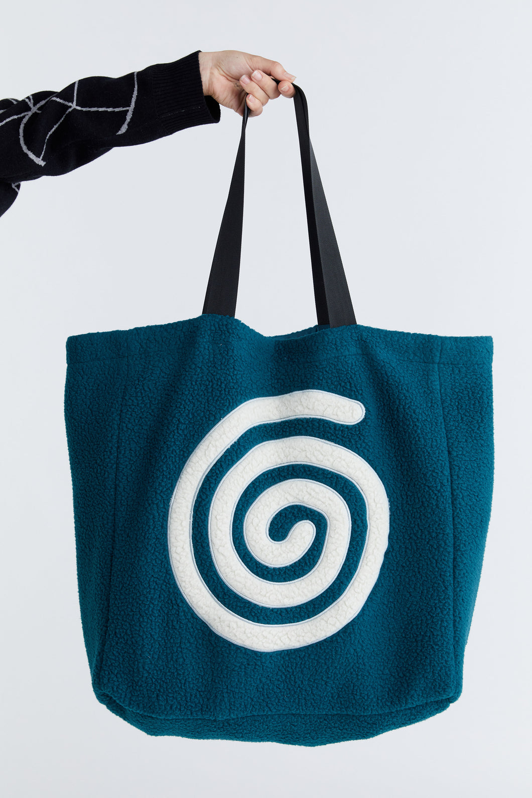 RECYCLED SHEARLING SPIRAL BAG - NORTH SEA GARDEN