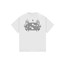 Load image into Gallery viewer, CHROME FLAME RELAXED TEE - WHITE
