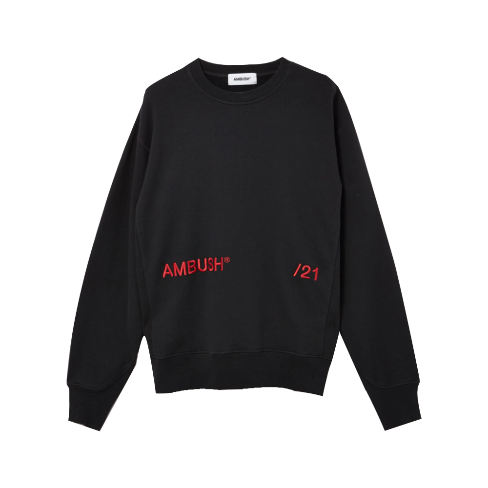 CREWNECK INSERTS SWEATSHIRT BLACK/RED1