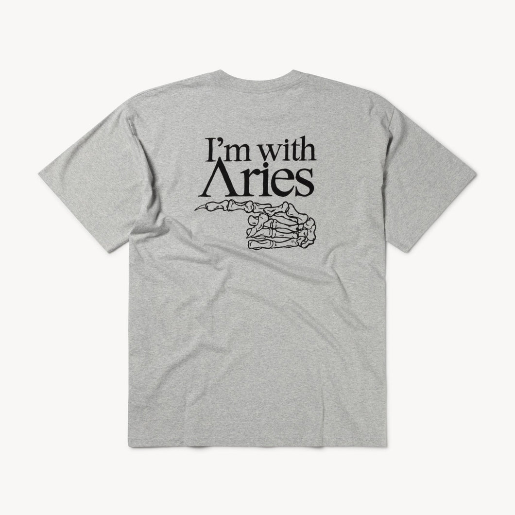 IM WITH ARIS TEE - GREY MARL