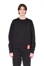 Load image into Gallery viewer, TAPED CREWNECK LONGSLEEVE - BLACK

