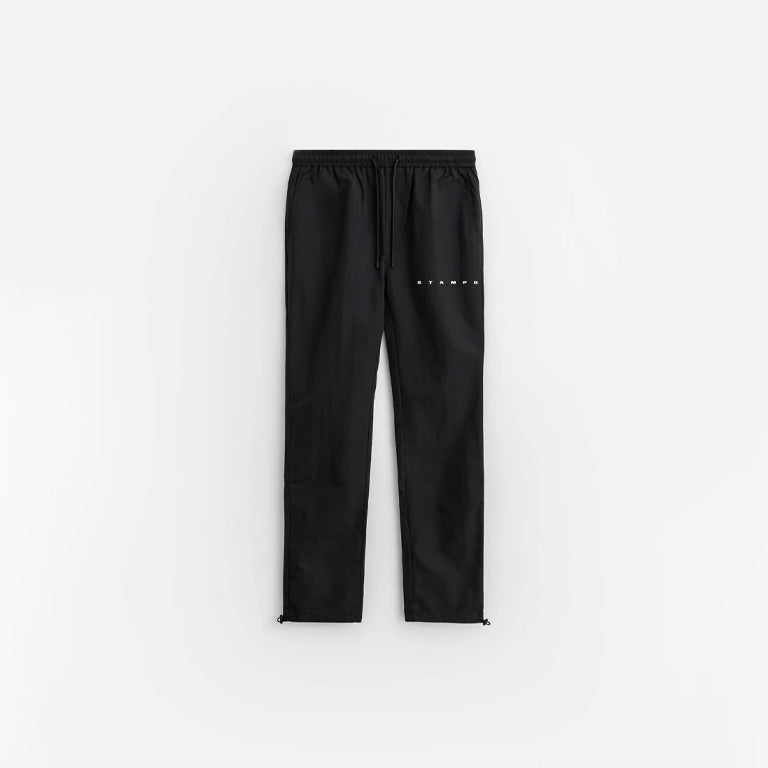 STRIKE LOGO NYLON PANTS - BLACK