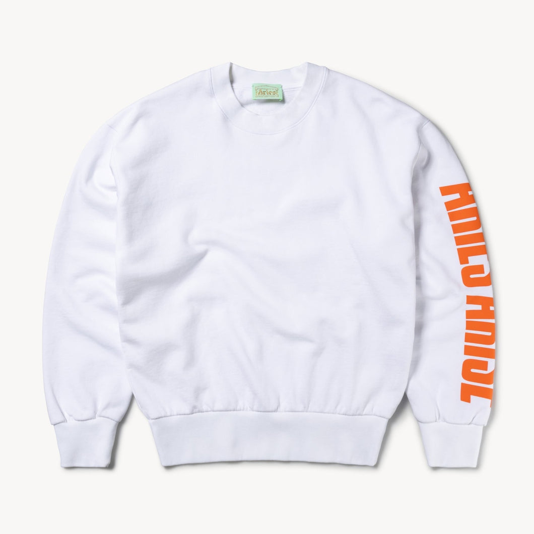 PRESS GOTHIC SWEATSHIRT - WHITE