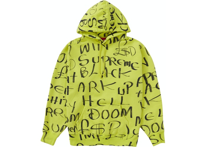 BLACK ARK HOODED SWEATSHIRT  - FLUORESCENT YELLOW