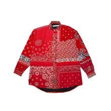 Load image into Gallery viewer, BANDANA PATCHWORK SHIRT LS SP - RED
