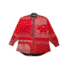 Load image into Gallery viewer, BANDANA PATCHWORK SHIRT LS SP - RED
