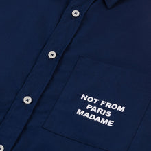 Load image into Gallery viewer, LA CHEMISE SLOGAN - NAVY

