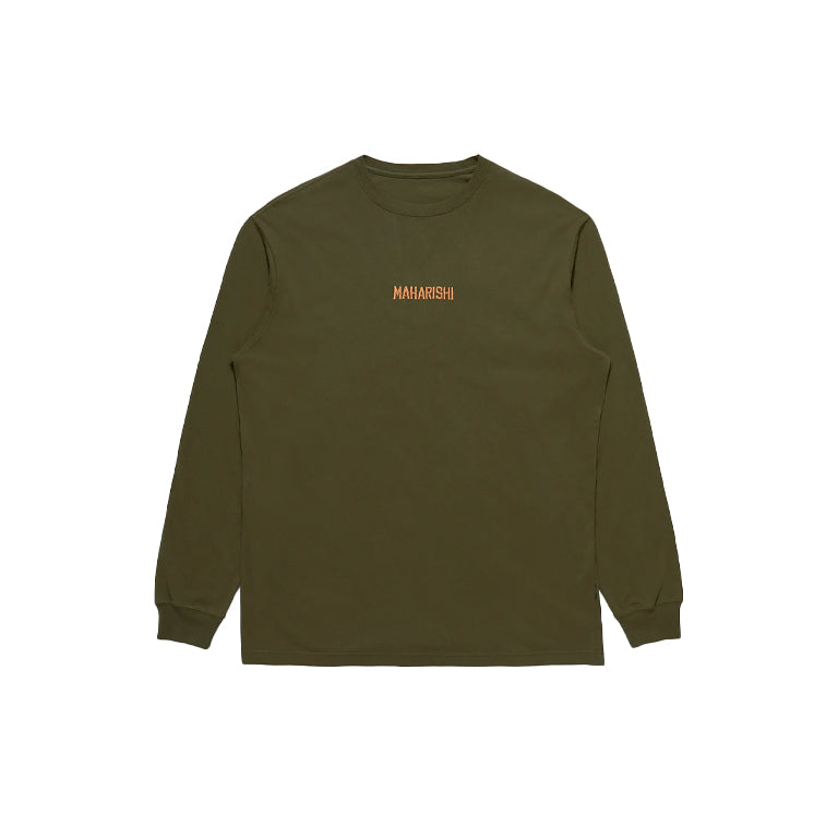 U.A.P. EMBROIDERED L/S T-SHIRT - OLIVE