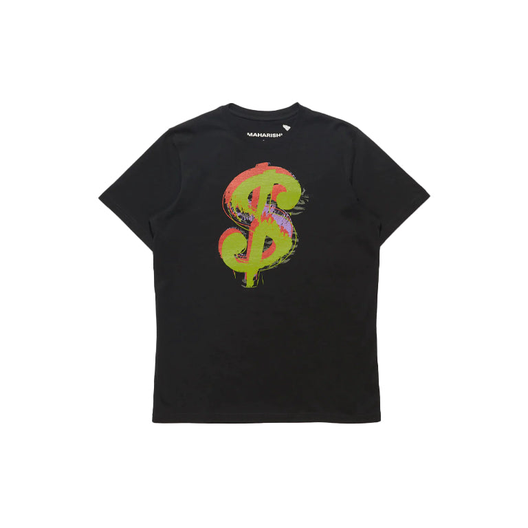 MAHA WARHOL DOLLAR SIGN T-SHIRT - BLACK