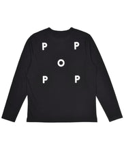 Load image into Gallery viewer, POP LOGO LONGSLEEVE T-SHIRT - BLACK/WHITE
